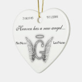 Monogram Memorial Tribute Ornament G (Links)