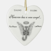 Monogram Memorial Tribute Ornament J (Rechts)