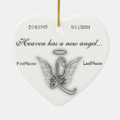 Monogram Memorial Tribute Ornament L (Achterkant)