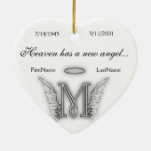 Monogram Memorial Tribute Ornament M (Achterkant)