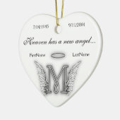Monogram Memorial Tribute Ornament M (Links)