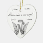 Monogram Memorial Tribute Ornament N (Links)
