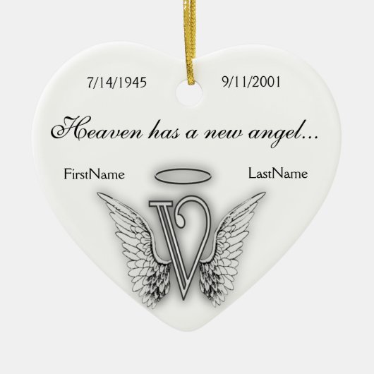 Monogram Memorial Tribute Ornament V (Voorkant)