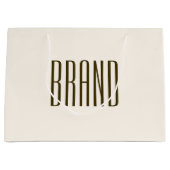 Monogram, merk of bedrijfsnaam | Gebroken wit brui Groot Cadeauzakje (Voorkant)