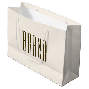 Monogram, merk of bedrijfsnaam   Gebroken wit brui Groot Cadeauzakje