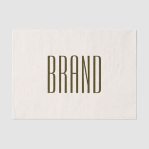 Monogram, merk of bedrijfsnaam   Gebroken wit brui Tissuepapier
