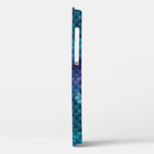 Monogram Mermaid Scale Paars Navy Blue Case-Mate iPhone Case (Achterkant / Links)