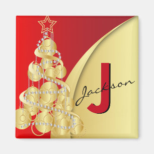 Monogram Merry Kerstmis Magneet