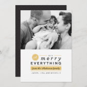 Monogram Merry Tout Photo Carte de vacances (Devant / Derrière)
