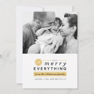 Monogram Merry Tout Photo Carte de vacances