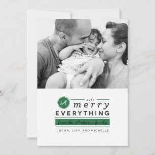 Monogram Merry Tout Photo Carte de vacances