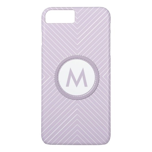 Monogram met chevron-patroon Case-Mate iPhone case (Achterkant)