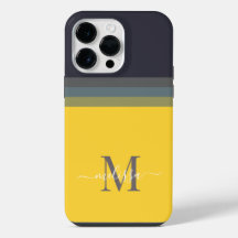 Monogram met Cute Stripe Color Block