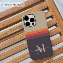 Monogram met Cute Stripe Color Block