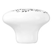 Monogram met één Initiaal flacon Keramische Knop (Zijkant)