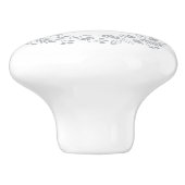 Monogram met één Initiaal flacon Keramische Knop (Zijkant)