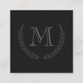 Monogram met Elementen Vierkante Visitekaartje (Voorkant)