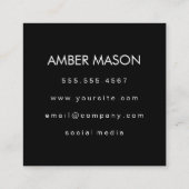 Monogram met Elementen Vierkante Visitekaartje (Achterkant)