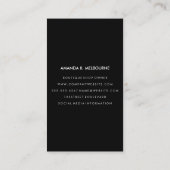 Monogram met Faux Gold Illumined Elements Visitekaartje (Achterkant)
