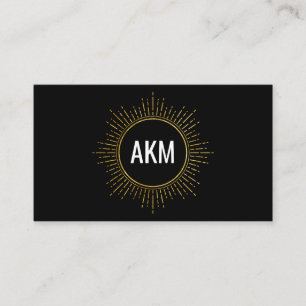 Monogram met Faux Gold Illumined Elements Visitekaartje