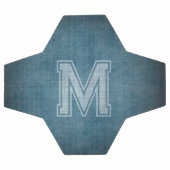 Monogram met grungy krijtbord blauwe achtergrond voetbal (Enkel)