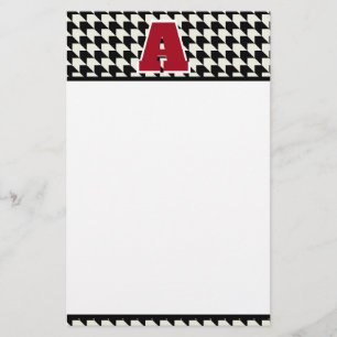 Monogram met hondentanddessin briefpapier