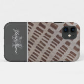monogram met houten grunge! Case-Mate iPhone case (Achterkant (horizontaal))