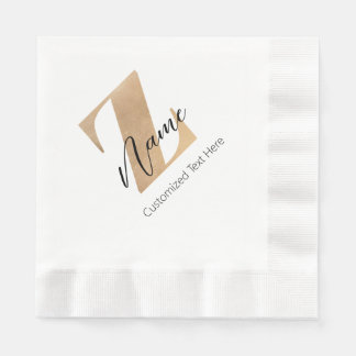 Monogram met initiaal Z & gepersonaliseerde naam Servet