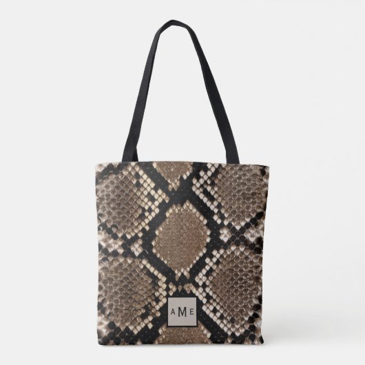 Monogram met lage plaatsing Canvas tas voor snakes (Achterkant)