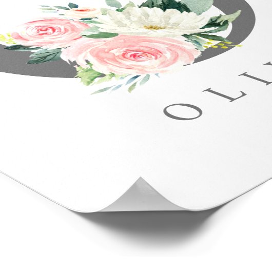 Monogram met letter O, Initiaal prints (Hoek)