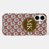 monogram met mazen Case-Mate iPhone case (Achterkant (horizontaal))