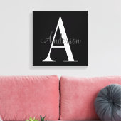 Monogram met naambekleding canvas afdruk (Insitu (Woonkamer))