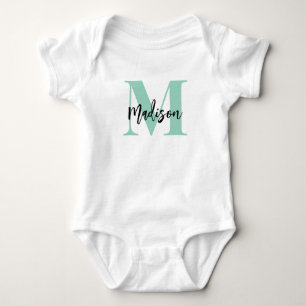 Monogram met scriptnaam romper