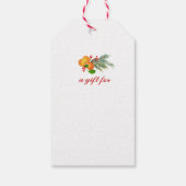 Monogram met Sinaasappels en Grieks kerstfeest Cadeaulabel (Achterkant)