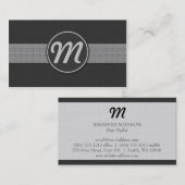 Monogram met textuur visitekaartje (Voorkant / Achterkant)