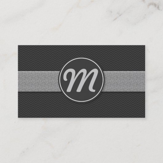 Monogram met textuur visitekaartje (Voorkant)