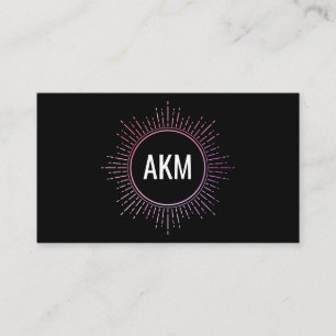 Monogram met verlichte elementen visitekaartje