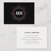 Monogram met verlichtingselementen visitekaartje (Voorkant / Achterkant)