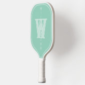 Monogram met Verticale naam in zeeschuim Pickleball Paddle (Links)