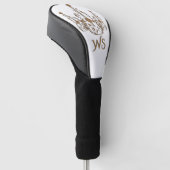 Monogram met wieltjes golfheadcover (Schuin)