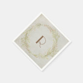 Monogram met zomerkrans servet (Hoek)