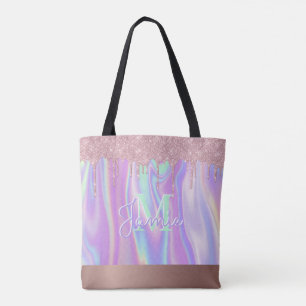 Monogram metaal Roos Glitter & Iridescent Draagtas