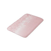 Monogram metaal Roos Kwartz Roze Glitter Drivers Badmat (Gekanteld)