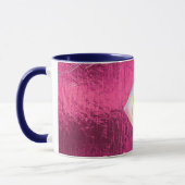 Monogram Metaal Roze Goud Navy Glitters Meisjesach Mok (Links)