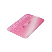 Monogram metaal warmroze druppelaar glitter (tapij badmat (Gekanteld)