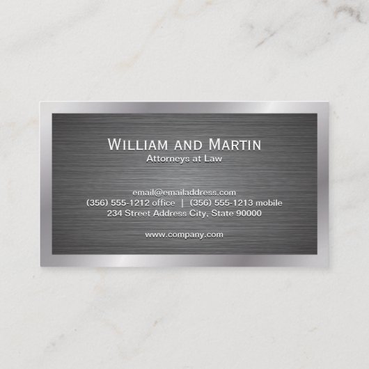 Monogram | Metaalgrens Visitekaartje (Achterkant)