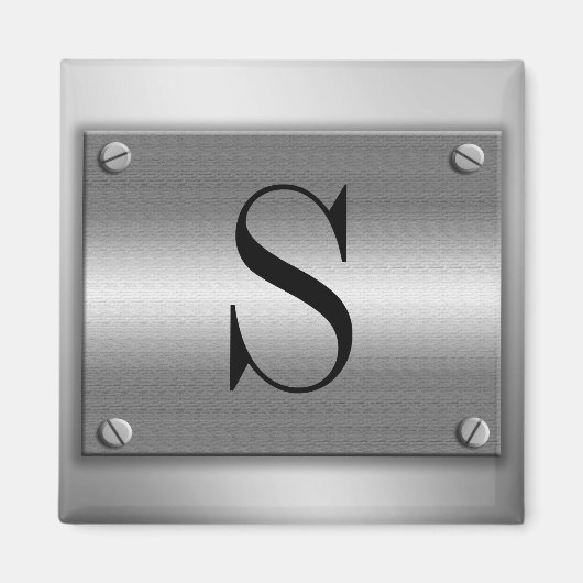 Monogram metalen Lijst met schroefmagneet Magneet (Voorkant)
