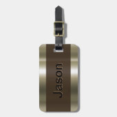 Monogram Metalic Gold Kijk Bagagelabel (Voorkant verticaal)