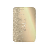 Monogram Metallic 14K Gold Glitter Dripping (tapij Badmat (Voorkant Verticaal)
