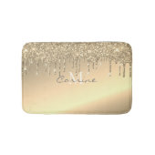 Monogram Metallic 14K Gold Glitter Dripping (tapij Badmat (Voorkant)